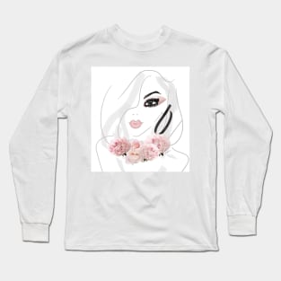 chic fashion illustration girl Long Sleeve T-Shirt